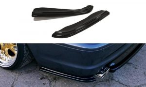 Rear Side Splitters BMW 3 E46 Mpack Coupe / ABS Black / Molet