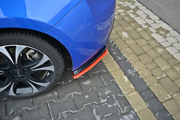 lmr Rear Side Splitters V.2 Subaru Brz Facelift  / Carbon Look + Red