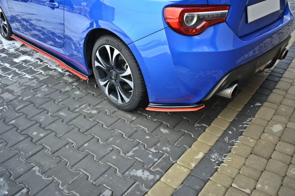 lmr Rear Side Splitters V.2 Subaru Brz Facelift  / Carbon Look + Red