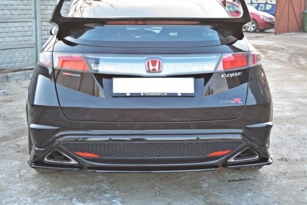 lmr Central Rear Splitter Honda Civic Viii Type S/R (Without Vertical Bars) / Carbon Look