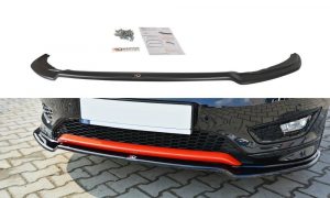 Front Splitter V.2 Ford Focus 3 St-Line (Facelift) / ABS Svart Struktur