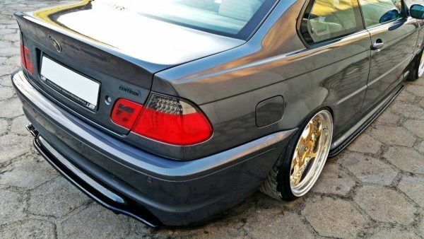 lmr Central Rear Splitter BMW 3 E46 Mpack Coupe (Without Vertical Bars) / Carbon Look