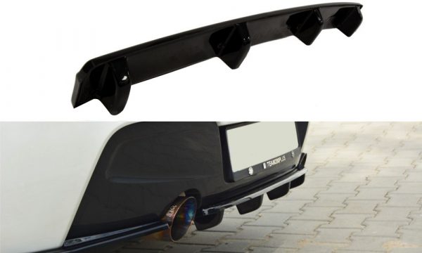 lmr Central Rear Splitter BMW 1 F20/F21 M-Power (With Vertical Bars) / ABS Black / Molet