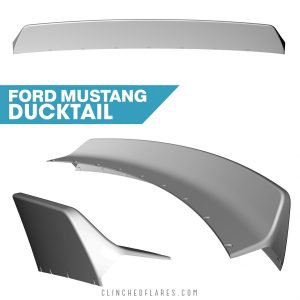Clinched Ford Mustang S550 Ducktail Trunk Spoiler