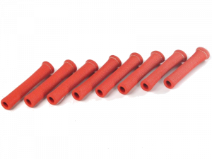 Värmeskydd Tändstift / Tändkabel / Tändhatt 150mm  – Röd Titanium