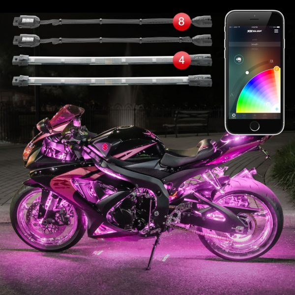 lmr XKGLOW Motorcykel STANDARD App Belysnings-Kit