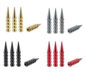 True Spike Lug Nut Caps – Ribbed – 25 mm / 136 mm