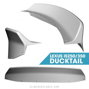 Clinched Lexus IS250/350/220d Ducktail Trunk Spoiler