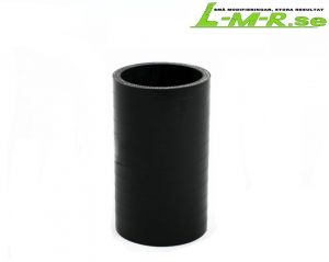76mm silikonslang (3″) rak svart