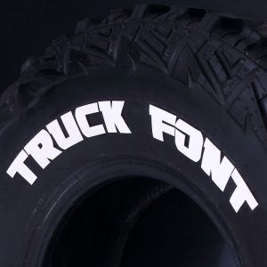 Däcktext 1,5″ Truck Font Vit – Paket 20st
