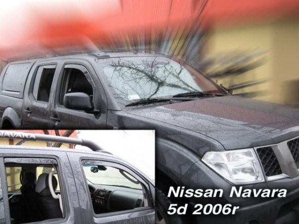 lmr Huvskydd och Vindavvisare Nissan Navara 2005-2010 - Vindavvisare till fram- och bakdörrar