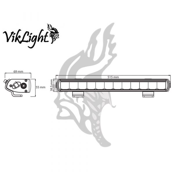 lmr Extraljuspaket VikLight Ymer 20-tum LED-ramp E-märkt