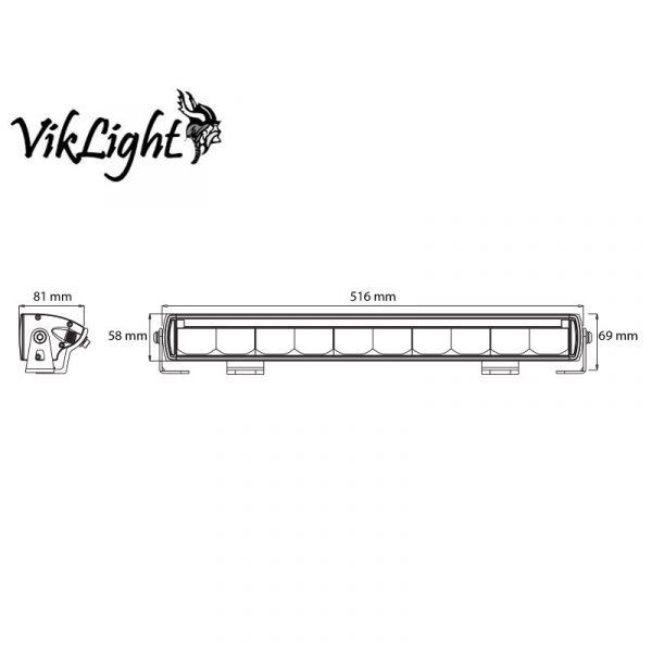 lmr VikLight Ymer XL 20-tum LED Extraljusramp E-märkt