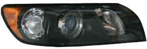 Headlamp Black Volvo S40, V50 04-07 (Left)