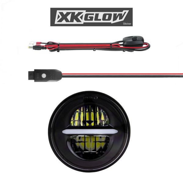 lmr XKGLOW Chrome 5.75in Headlight -No Controller