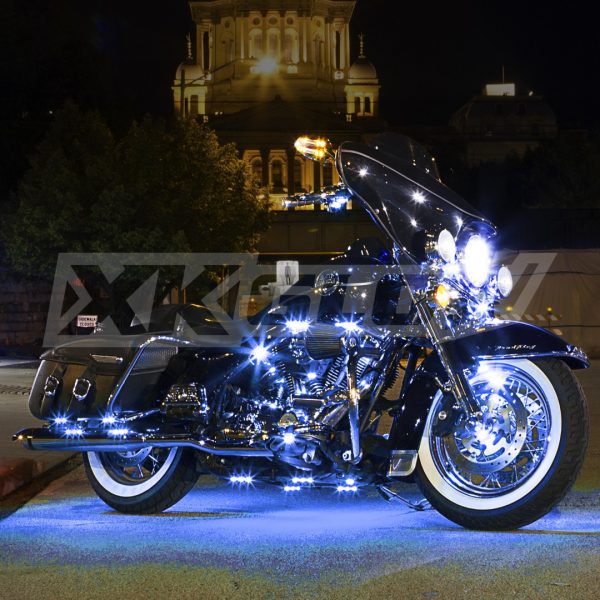 lmr XKGLOW Blå 10-delars Motorcykel Ljus-Kit