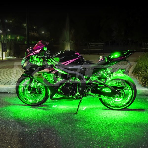 lmr XKGLOW Green 10pc Moto Light Kit