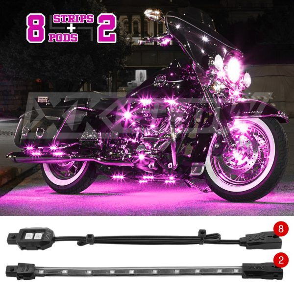 lmr XKGLOW Pink 10pc Moto Light Kit