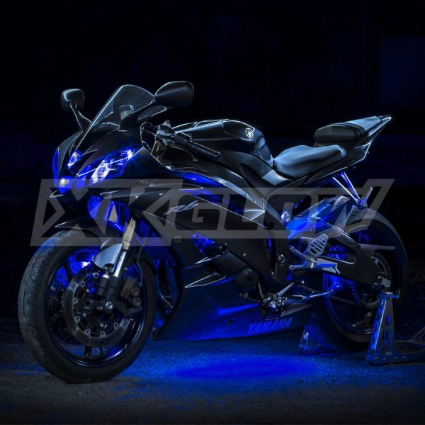 lmr XKGLOW Blå 14-delars Motorcykel Ljus-Kit