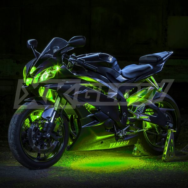 lmr XKGLOW Green 14pc Moto Light Kit