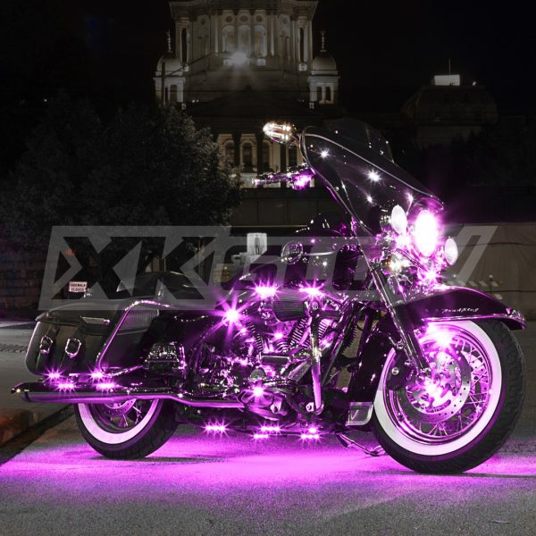 lmr XKGLOW Rosa 14-delars Motorcykel Belysnings-Kit