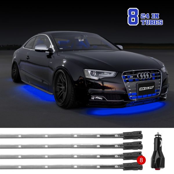 lmr XKGLOW Blue 8pc Car Kit LED Neon / Underglow