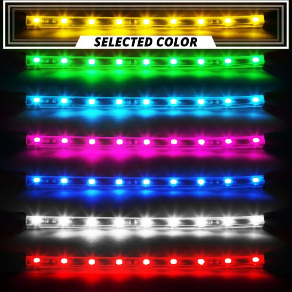 lmr XKGLOW Orange 12-delars Bil Kit LED Neon / Underglow