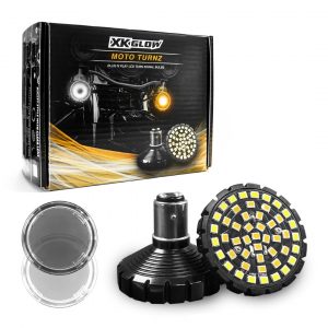 XKGLOW MTurnz Moto Turn Signals Front Bullet Clear Lense