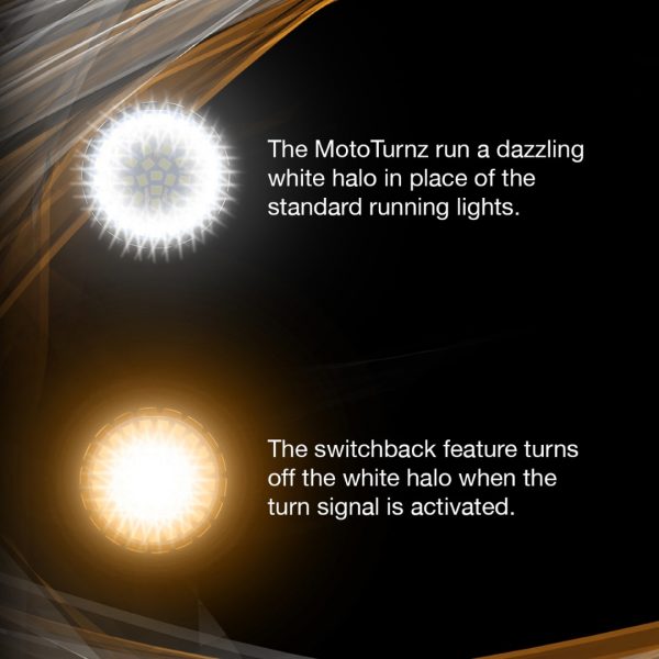 lmr XKGLOW MTurnz Moto Turn Signal Front Flat Smoke Lense