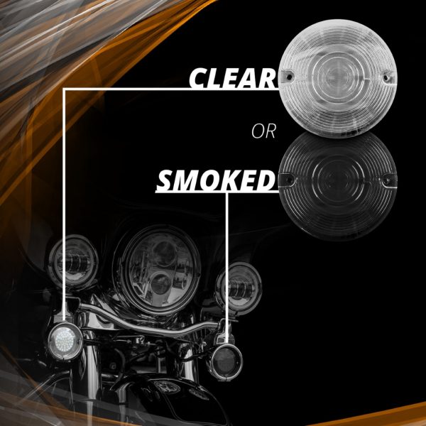 lmr XKGLOW MTurnz Moto Turn Signal Front Flat Smoke Lense