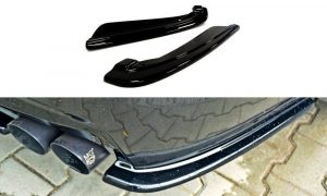 Rear Side Splitters BMW 5 F11 M-Pack (Fits Two Double Exhaust Ends) / ABS Black / Molet