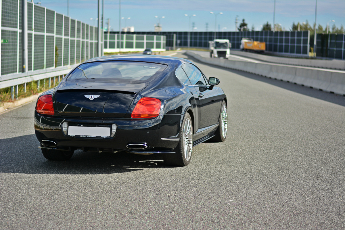 Bentley Designs Rear Side Diffusers Maxton Design Gloss Black ABS For Bentley Continental GT 