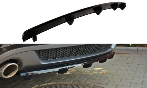 lmr Central Rear Splitter Audi A5 S-Line (With A Vertical Bar) / ABS Black / Molet