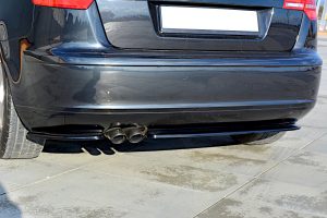 Rear Side Splitters Audi A3 Sportback Mk.2. (8P) Preface / Carbon Look