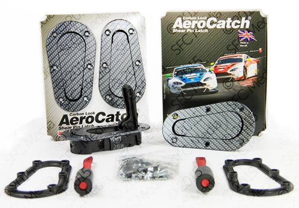 lmr Aerocatch racehuvlås för infälld montering med och utan lås Kolfiberlook