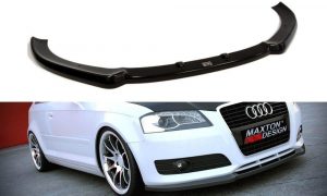 Front Splitter Audi A3 8P (Facelift Model) / ABS Svart Struktur