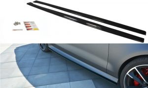 Side Skirts Diffusers Audi Rs7 Facelift / ABS Black / Molet