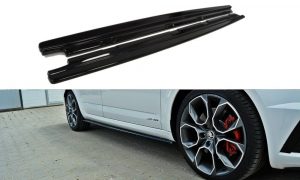 Side Skirts Diffusers Skoda Octavia Iii Rs Facelift / ABS Black / Molet