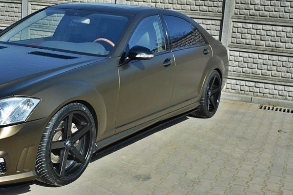 lmr Side Skirts Diffusers Mercedes S-Class W221 Amg Lwb / Carbon Look