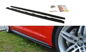 Side Skirts Diffusers Audi A5 F5 S-Line / Gloss Black