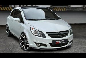 Front Splitter Opel Corsa D (Preface) / ABS Black / Molet