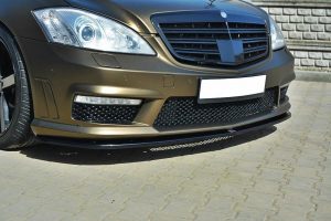 Front Splitter Mercedes S-Class W221 Amg / ABS Black / Molet