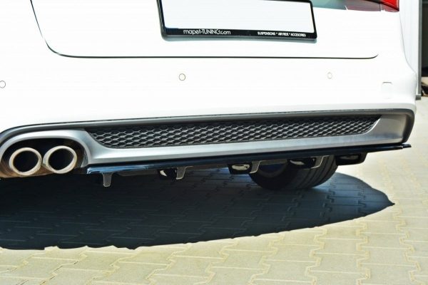 lmr Central Rear Splitter Audi A6 C7 S-Line Avant / ABS Black / Molet
