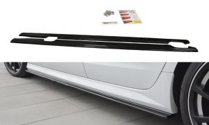 Side Skirts Diffusers Audi A6 C7 S-Line/ S6 C7 Facelift / ABS Black / Molet
