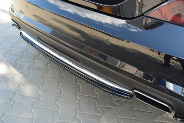 lmr Central Rear Splitter Mercedes Cls C218 (Without A Vertical Bar) Amg Line / Gloss Black