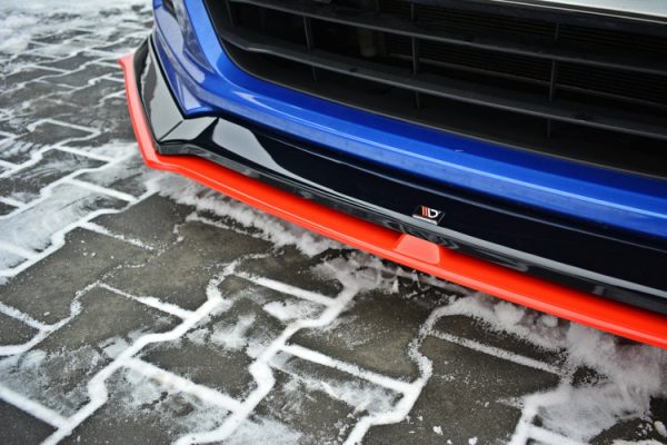 lmr Front Splitter V.5 Subaru Brz Facelift / Kolfiberlook + Röd