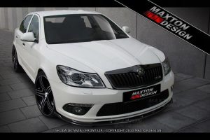 Front Splitter Octavia 2, Passar Endast För Octavia 2 Rs Efter Facelifting / ABS Svart Struktur