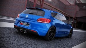 Rear Valance Vw Scirocco Iii R With 2 Exhaust Holes / Not Primed