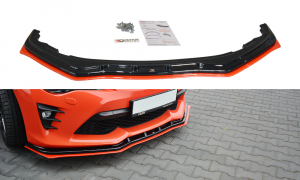 Front Splitter V.4 Toyota Gt86 Facelift / Carbon Look + Red