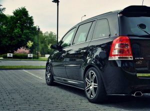 Side Skirts Diffusers Opel Zafira B Opc / ABS Black / Molet